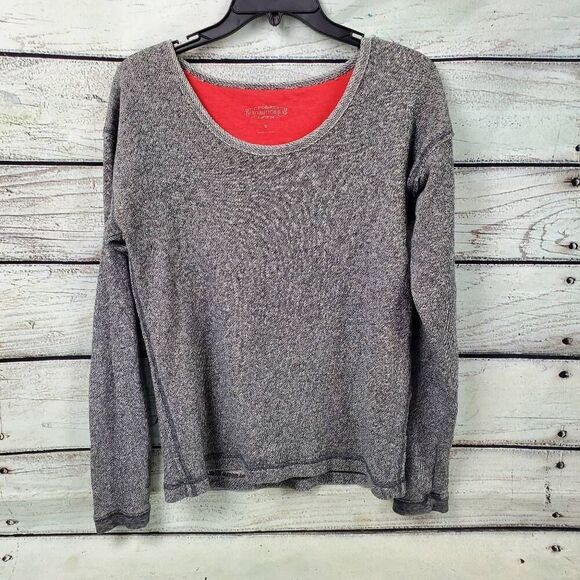 Maurices Women’s Long Sleeve Knit Top Gray Marled Texture Size Small Casual Pull - Picture 1 of 7